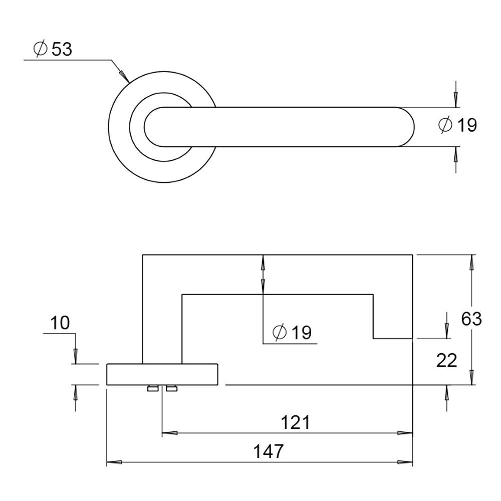 Dormakaba Urban Door Lever Handle On Round Rose Satin Stainless 4300 ...