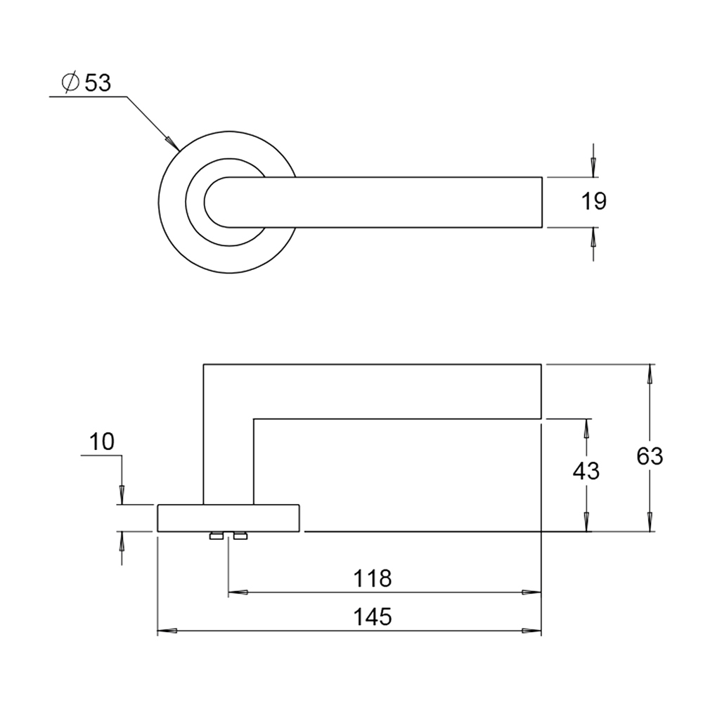 Dormakaba Urban Door Lever Handle On Round Rose Satin Stainless 4300 ...