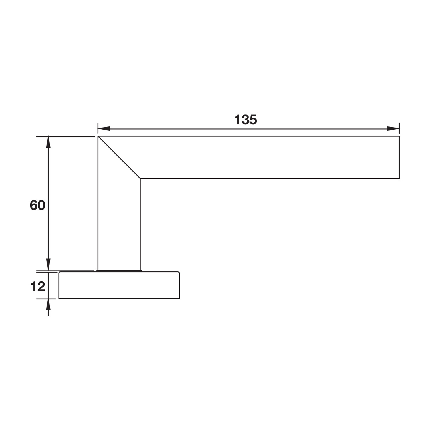 Hafele Glenelg Door Lever Handle on Round Rose Passage Satin Brass 911. ...