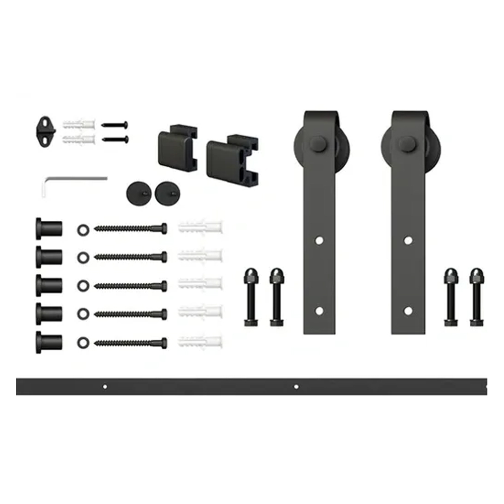 Mappas Barn Door Track 2500mm Black BT10025B | Keeler Hardware