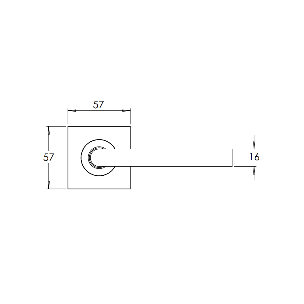 Madinoz Coastal Door Lever Handle On Square Rose Polished Stainless ...