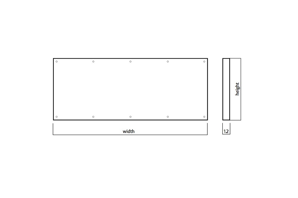 Door Kickplate 800mm x 1070mm Concealed Glue Fix Stainless Steel 1.2mm ...