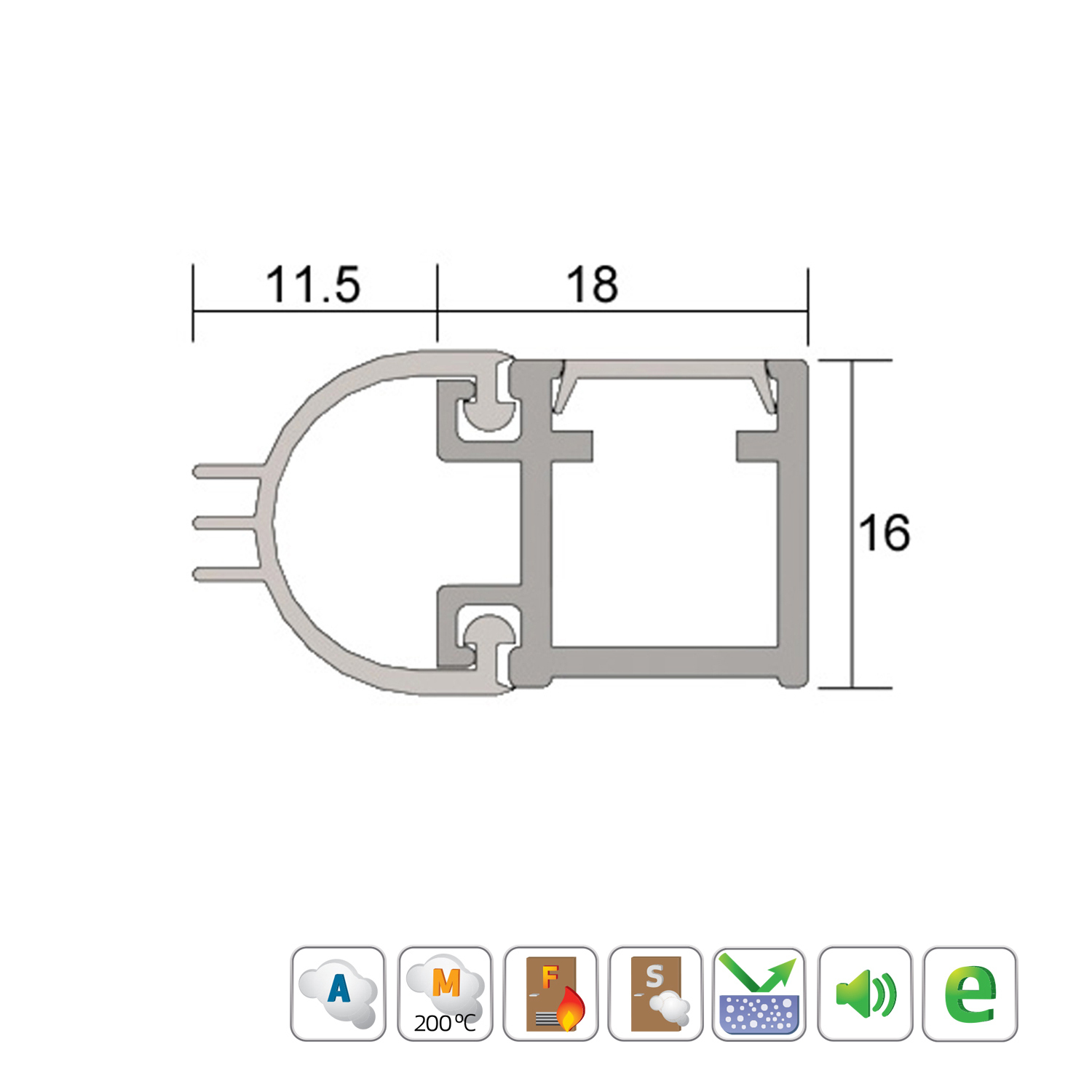 Kilargo Door Perimeter Seal IS7080si Fire Rated DDS CA = 3 x 2100mm ...