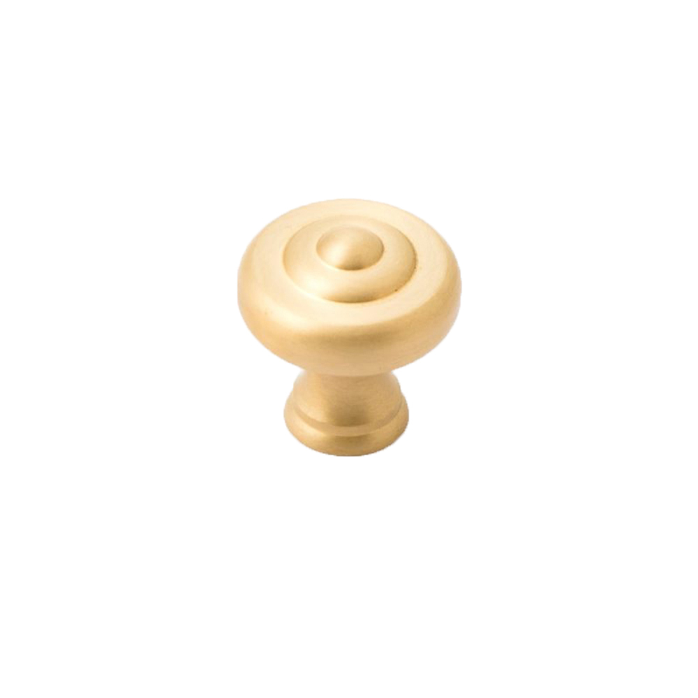 Castella Decade Fluted Knob 32mm Satin Brass 212.032.35 | Keeler Hardware