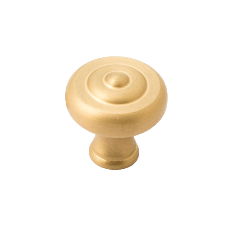 Castella Decade Fluted Knob 38mm Satin Brass 212.038.35 | Keeler Hardware