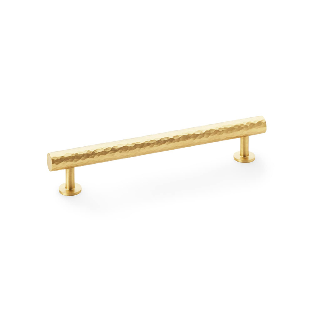 Castella Bexhill Hammered Cabinet Pull Handle 160mm Satin Brass 801.160 