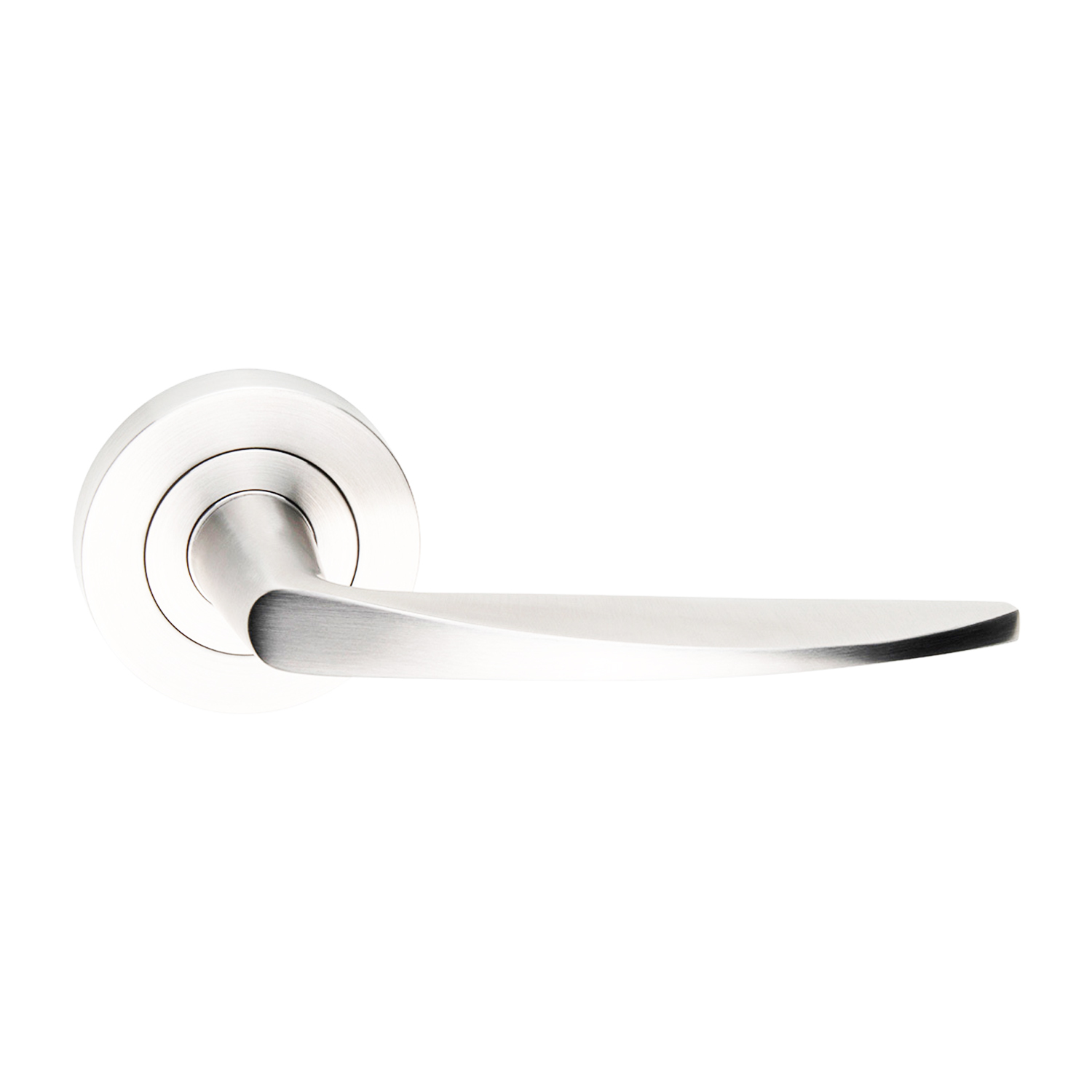 Dormakaba Coastal Door Lever Handle On Round Rose Polished Stainless ...