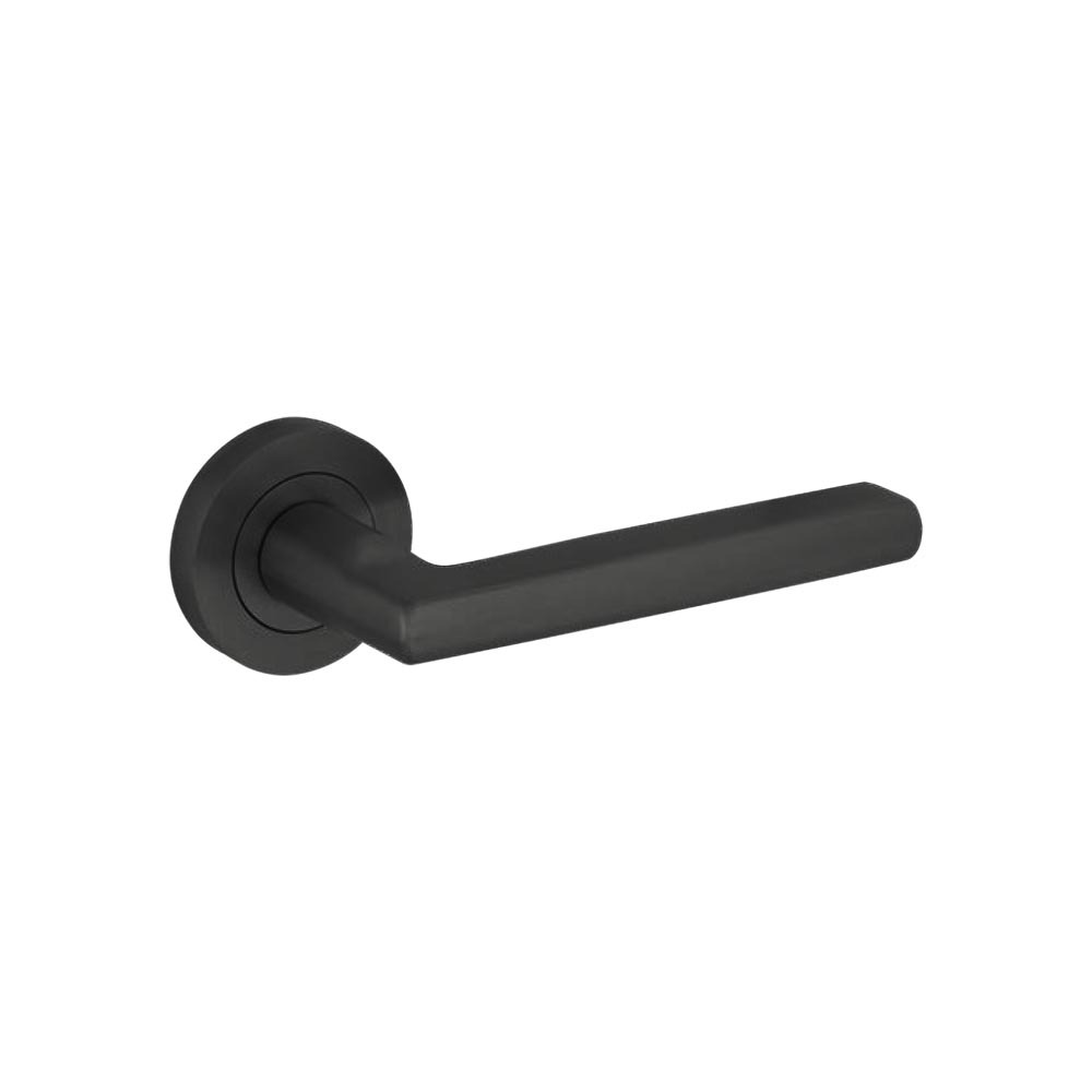 Dormakaba Urban Door Lever Handle On Round Rose Black 4300/27TBLK ...