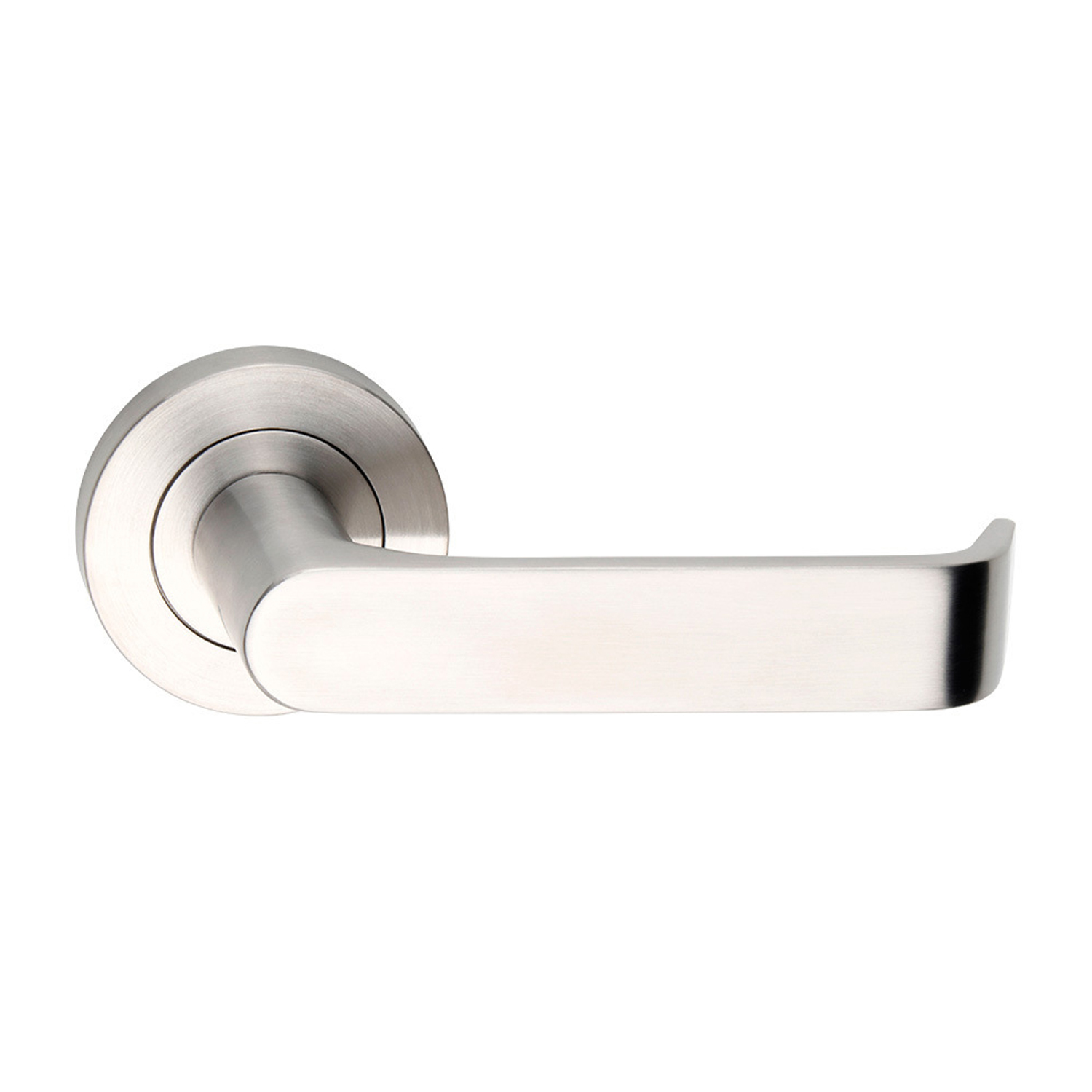 Dormakaba Coastal Door Lever On Round Rose Satin Stainless Steel 4300 ...