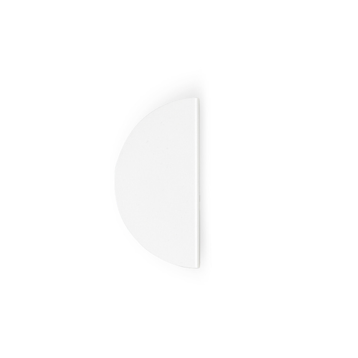 Momo Sola Half Round Lip Pull O/A 80mm White FHR080.WH | Keeler Hardware