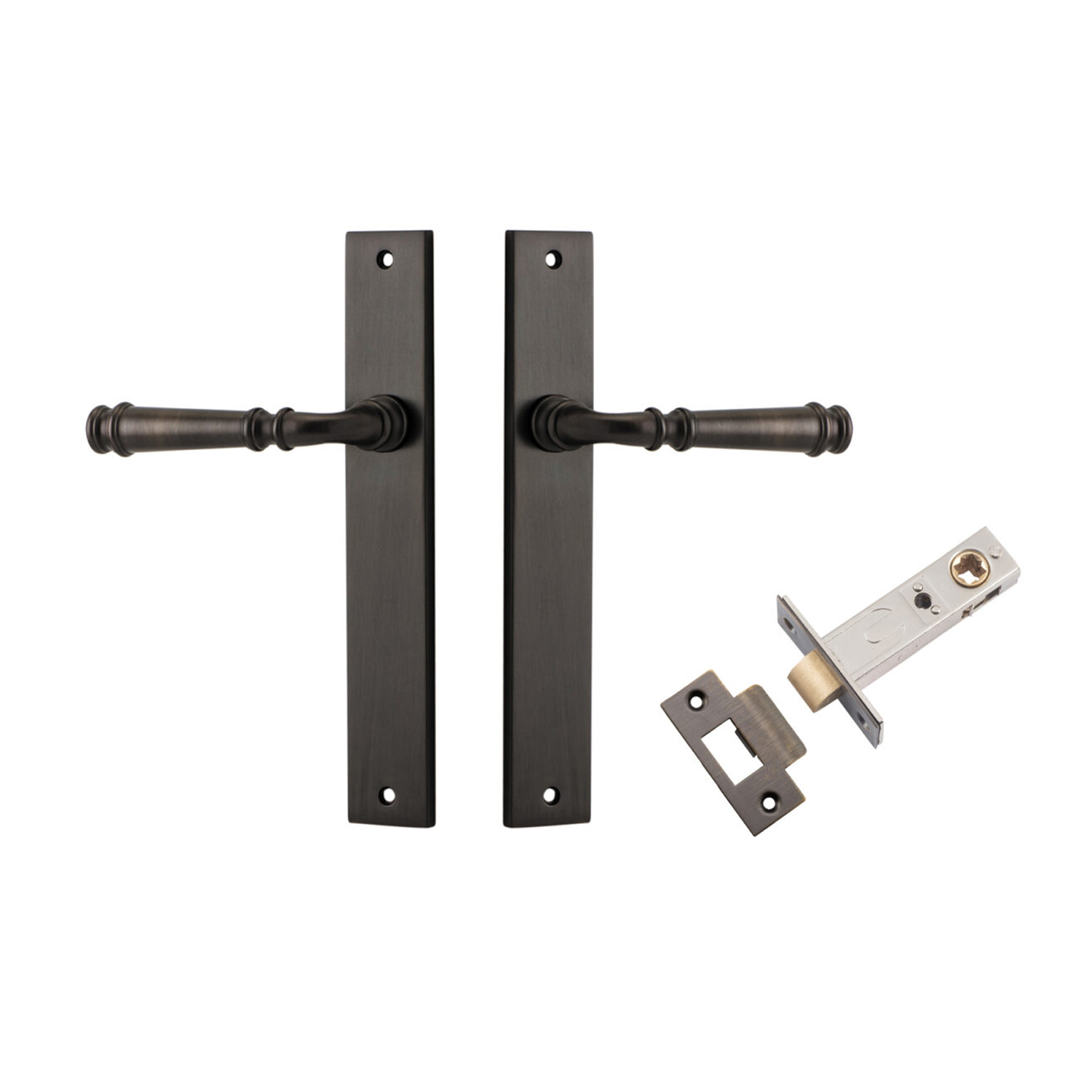 Iver Verona Lever Handle on Rectangular Backplate Passage Kit Signature ...