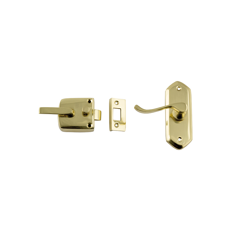 Details About Tradco 1194pb Screen Door Lock Latch Polished Brass Left Hand External