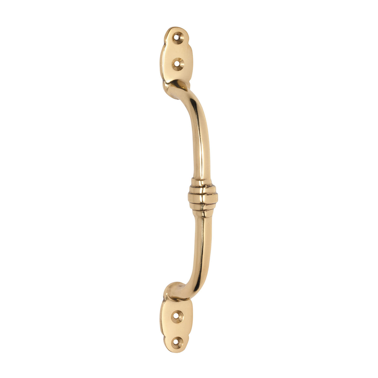 Tradco Offset Banded Door Pull Handle 180mm Polished Brass 1460 ...