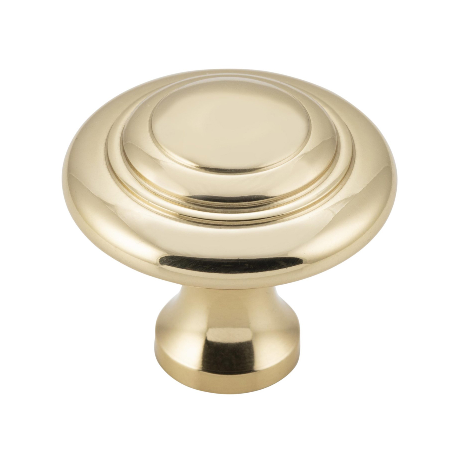 Tradco Domed Cupboard Cabinet Knob 32mm Polished Brass Unlacquered ...