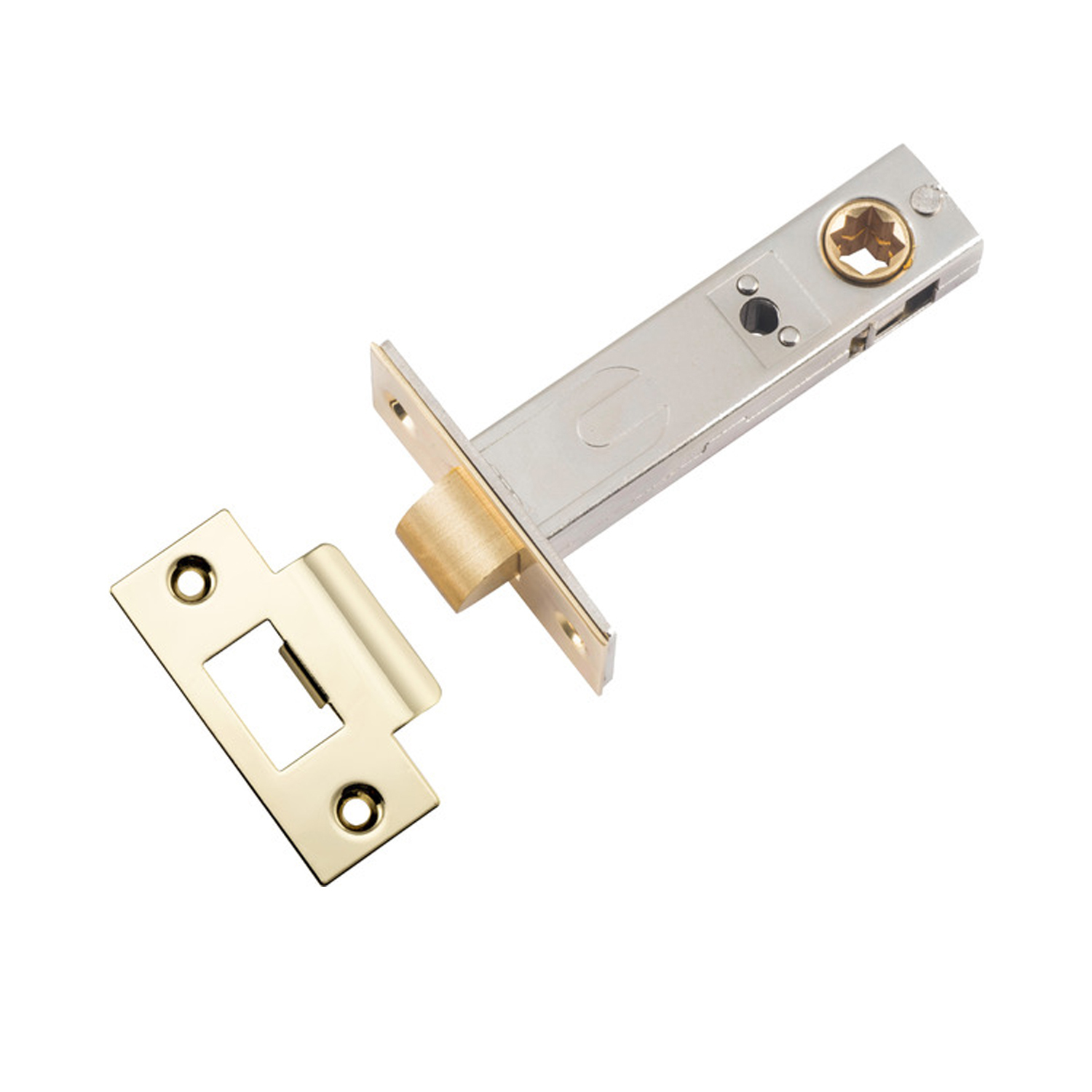 Iver Hard Sprung Split Cam Tube Latch 70mm Backset Polished Brass 21482 ...