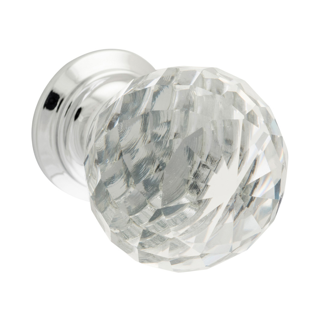 Tradco Clear Diamond Cut Glass Cupboard Knob 9540 - Available in ...