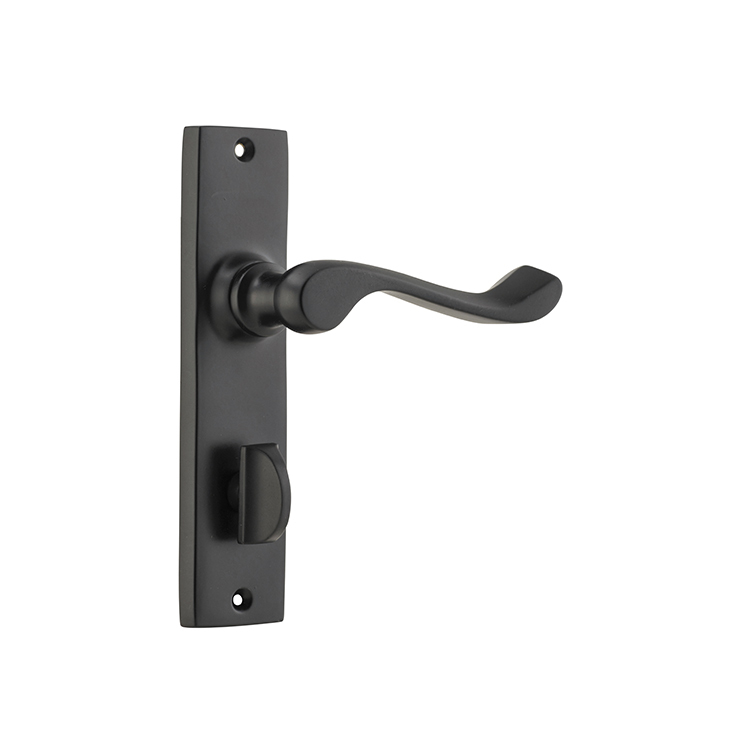 Tradco Fremantle Lever Handle on Rectangular Backplate Privacy Matt ...