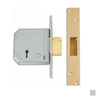 Union Mortice Deadlock 40mm - Available in Polished Brass and Satin Chrome