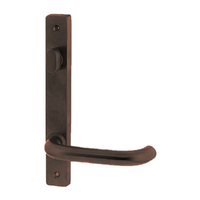 Lockwood Internal Door Lever with Turn on Narrow Square End Plate 185mm Antique Copper 4904/70AC