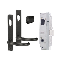 Lockwood 5782 Narrow Entrance Mortice Lock Kit Includes Furniture Cylinder Matt Black 5782KIT04MBK