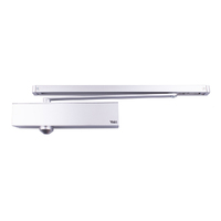 Yale EN 1-3 Adjustable Slide Rail Door Closer with Back Check Silver Y2400SRSIL