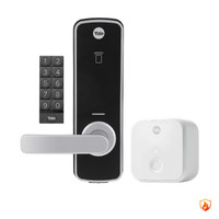 Yale Unity Entrance Smart Lock Fire Rated with Connect Plus Bridge and Smart Keypad Silver YUR/DEL/FR/KIT/SIL