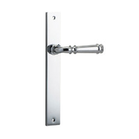 Iver Verona Lever Handle on Rectangular Backplate Passage Chrome Plated 11706