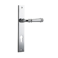 Iver Verona Lever Handle on Rectangular Backplate Euro Chrome Plated 11706E85