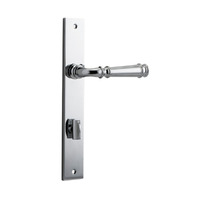 Iver Verona Lever Handle on Rectangular Backplate Privacy Chrome Plated 11706P85