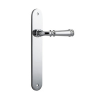 Iver Verona Door Lever Handle on Oval Backplate Passage Chrome Plated 11730