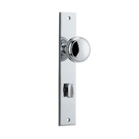 Iver Paddington Door Knob on Rectangular Backplate Privacy Chrome Plated 11820P85