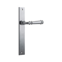 Iver Verona Lever Handle on Rectangular Backplate Passage Brushed Chrome 12206