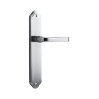 Iver Annecy Lever Handle on Shouldered Backplate Passage Brushed Chrome 12220