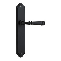 Iver Verona Door Lever Handle on Shouldered Backplate Passage Matt Black 12718