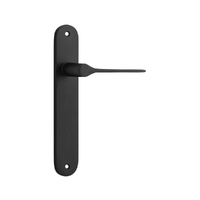 Iver Como Door Lever Handle on Oval Backplate Privacy Matt Black 12770E85