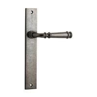 Iver Verona Lever on Rectangular Backplate Passage Distressed Nickel 13706