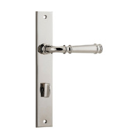 Iver Verona Lever on Rectangular Backplate Privacy Polished Nickel 14206P85