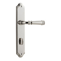 Iver Verona Lever on Shouldered Backplate Privacy Polished Nickel 14218P85