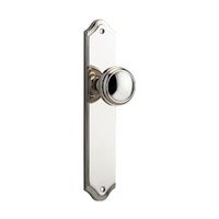 Iver Paddington Door Knob on Shouldered Backplate Passage Polished Nickel 14326