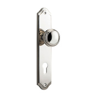 Iver Paddington Door Knob on Shouldered Backplate Euro Polished Nickel 14326E85