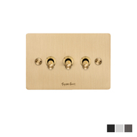 Buster and Punch 3G Toggle Switch Solid Metal Flat Plate - Available in Various Finishes