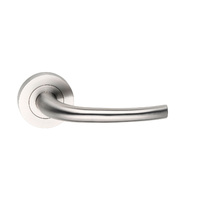 Dormakaba Coastal Passage Door Lever Handle on Round Rose 53mm Satin Stainless Steel 4300/32SSS