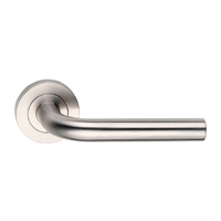 Dormakaba Urban Passage Door Lever Handle on Round Rose 53mm Satin Stainless Steel 4300/45TSSS