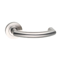 Dormakaba Urban Door Lever Handle on Round Rose Satin Stainless 4300/60TSSS