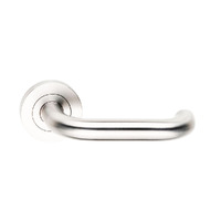 Dormakaba Urban Door Lever Handle on Round Rose Polished Stainless 4300/75TPSS