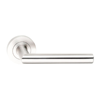 Dormakaba Coastal Door Lever Handle on Round Rose Polished Stainless 4300/80PSS