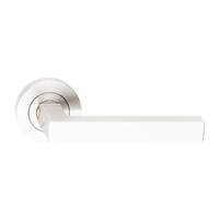 Dormakaba Coastal Door Lever Handle on Round Rose Polished Stainless 4300/90PSS