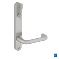 Dormakaba Lever on Narrow Style Round End Plate Disabled Turn Visible Fix Satin Stainless Steel