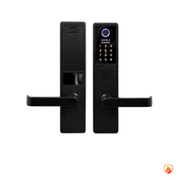 Hafele Genesis Digital Smart Lock Kit Door Lever Fire Rated Matt Black 912.20.786