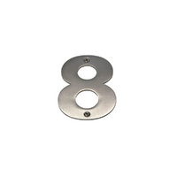 Mappas Door House Number #8 Visible Fix 50mm 304 Grade Stainless Steel SN059